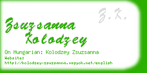 zsuzsanna kolodzey business card